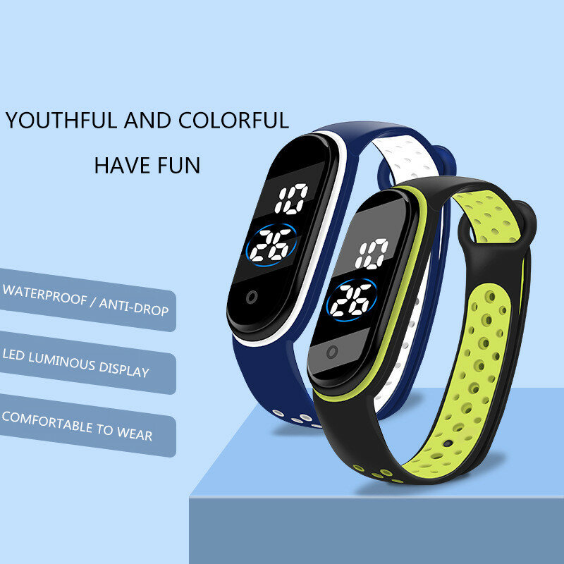 Moda sport zegarek dla chłopców dziewcząt Led cyfrowe zegarki dla dzieci wodoodporny zegarek silikonowy Unisex zegarek reloj nino