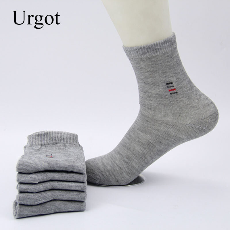 Urgot 6 Pcs = 3 Pairs calzini da uomo Classic Business Brand Calcetines Hombre Socks uomo calzini da uomo Casual in cotone di alta qualità Meias