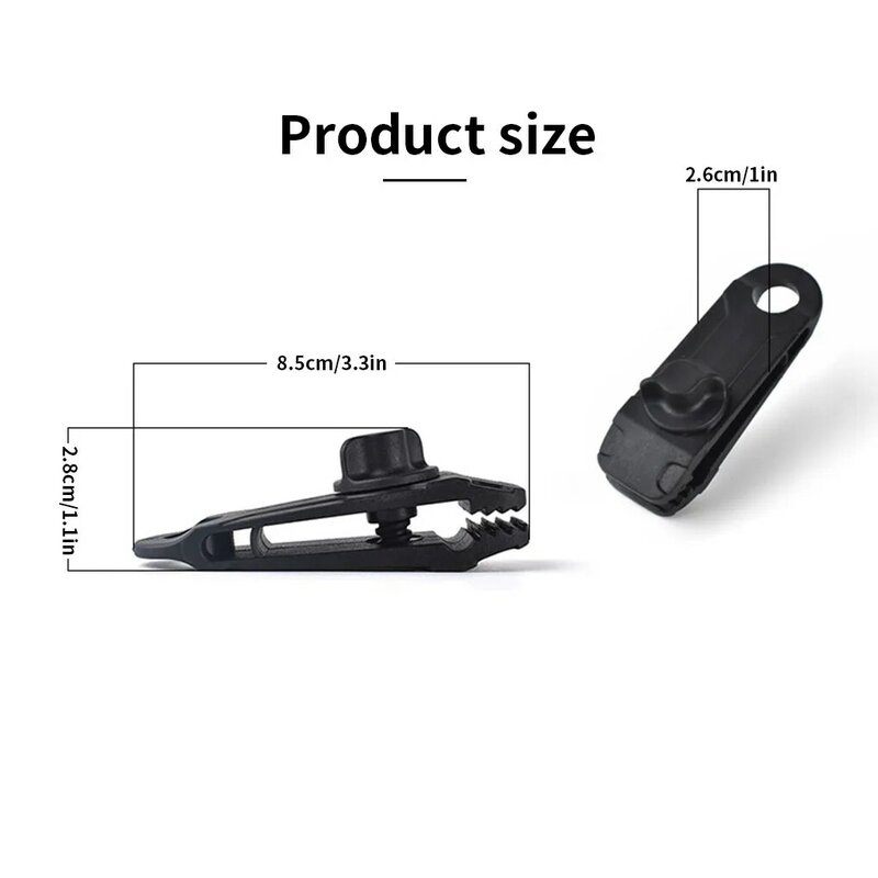 5/10pcs Tarpaulin Clip Quality Durable Awning Tent Lashing Buckle Outdoor Camping Awning Hook Windproof Rope Barb Clip