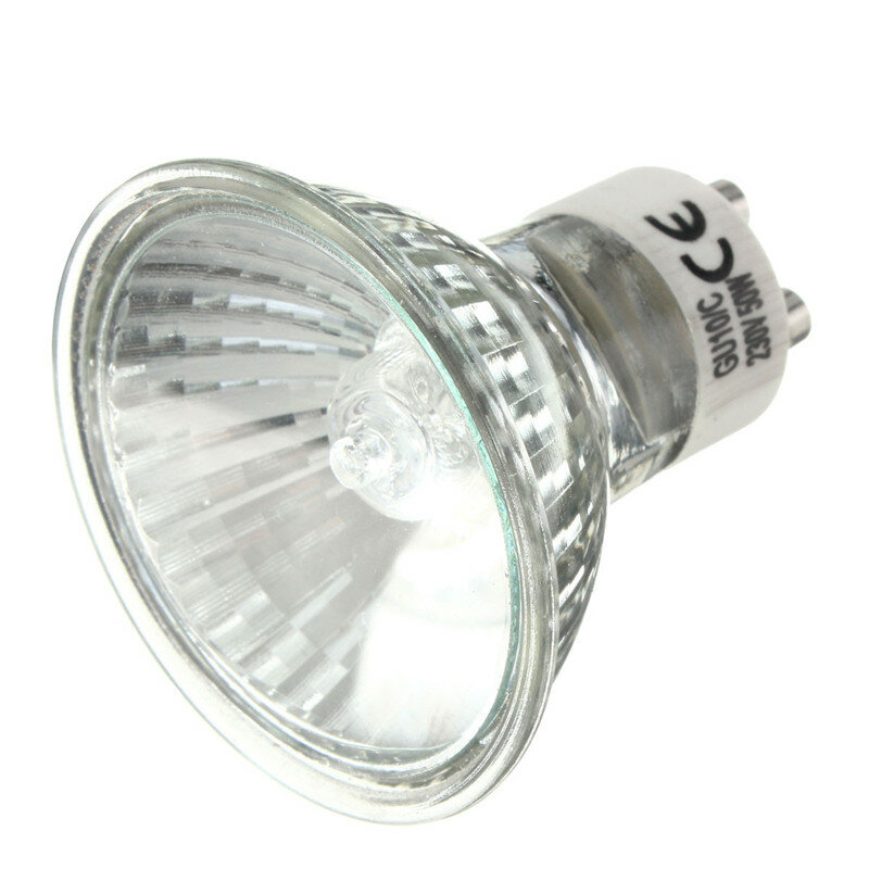 10PCS  Halogen Bulb GU10 50W MR11 10W Lamp Bulb High Bright 2800K High Efficiency  Home Light Bulbs Lighting AC220-240V Bi-Pin