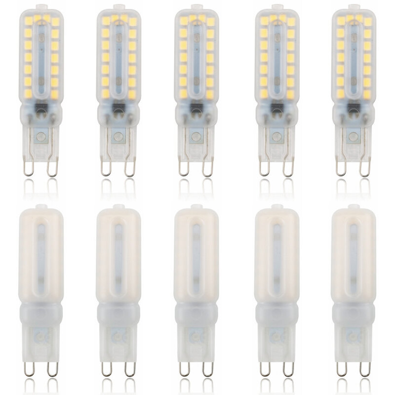 Bombillas LED G9 regulables de 10 piezas, focos de 220V, 110V, 2835SMD, 3W, 5W, 7W, reemplaza las lámparas halógenas para el hogar y el dormitorio