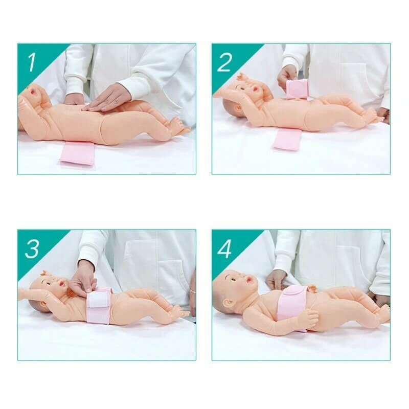 Ceinture de traitement de hernie ombilical, sac respirant, sangle élastique en coton pour bébés de 0 à 1 ans, 2 pièces/boîte
