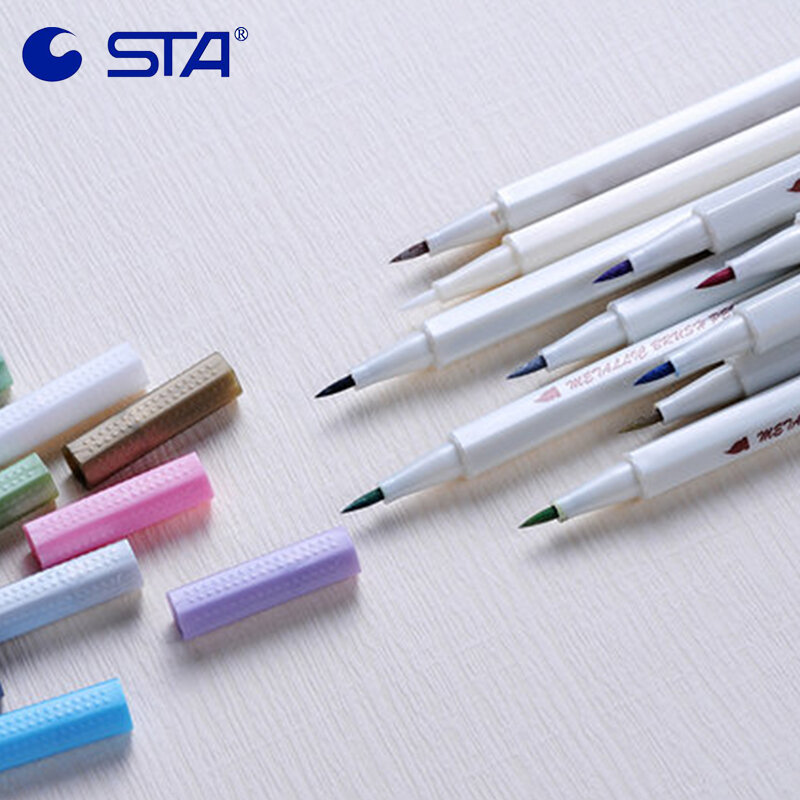 さまざまな色の金属ミクロンのペン,描画用品,サイズ6551,黒,1ユニット