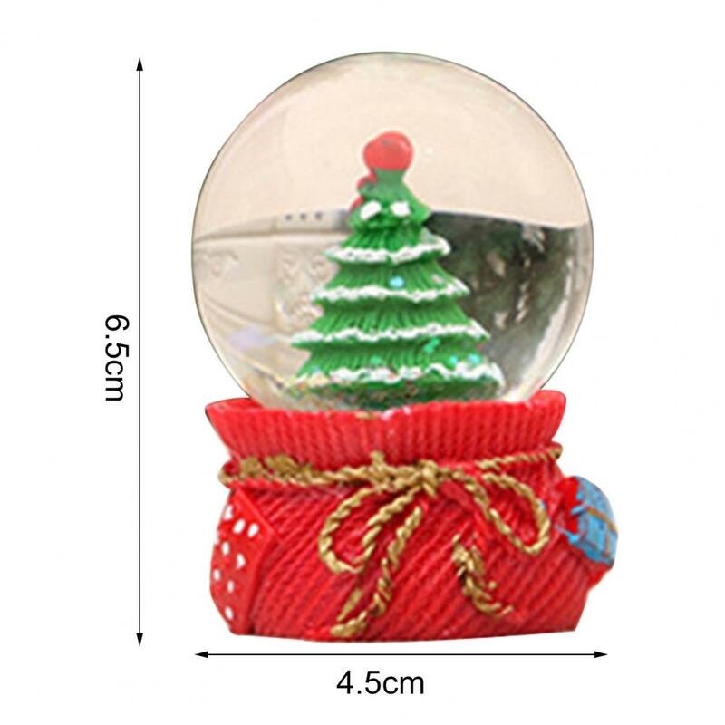 Globo de neve de vidro requintado brilhante artesanato árvore de natal papai noel boneco de neve bola de vidro 3d dos desenhos animados ornamentos de natal