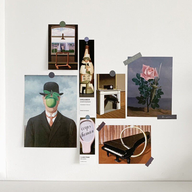 レトロな写真の段ボールのカード,シンプルな写真のアクセサリー,創造的な背景の壁の装飾,7枚