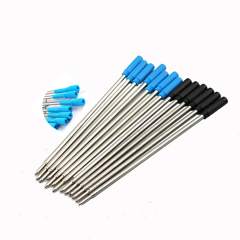 20 Pcs 116Mm Rotary Balpen Refill Blauw Zwart Metalen Balpen Refill Glad Gao Shi Xin Olie Pen refill