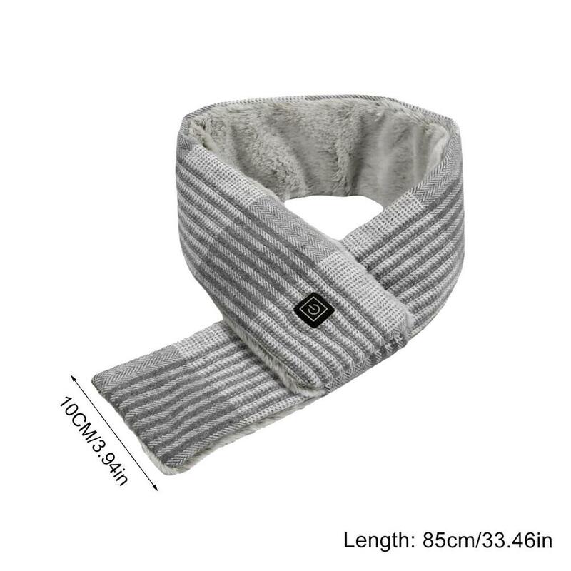 Termoforo per collo ricaricabile con sciarpa riscaldata con 3 livelli di riscaldamento sciarpa riscaldante con ricarica USB intelligente per riscaldamento elettrico per uomo donna