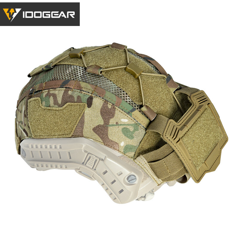 IDOGEAR Tactical Helmet Cover For Maritime Helmet with NVG Battery Pouch Hunting 3812