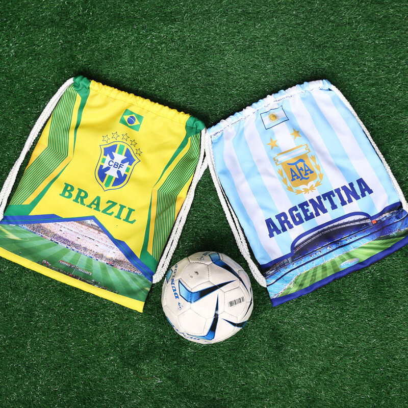 2020 Tazza di Coppa Del Mondo di Calcio Fan Zaino Zaino Entrambe Le Spalle Cornici e articoli da esposizione Accettare Sacchetto Tasca Fascio di