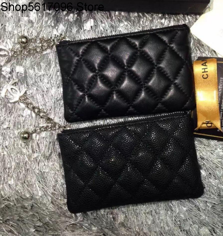 2020 słynnej luksusowej marki damski portfel portfel damski z prawdziwej skóry z pudełkiem 14.5*9 cm