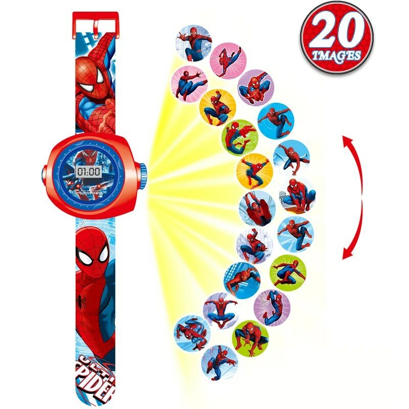 20 estilos iluminam 3d projeção crianças relógio de bebê brinquedos meninos meninas presente relógio crianças relógios led luz criança relógio eletrônico