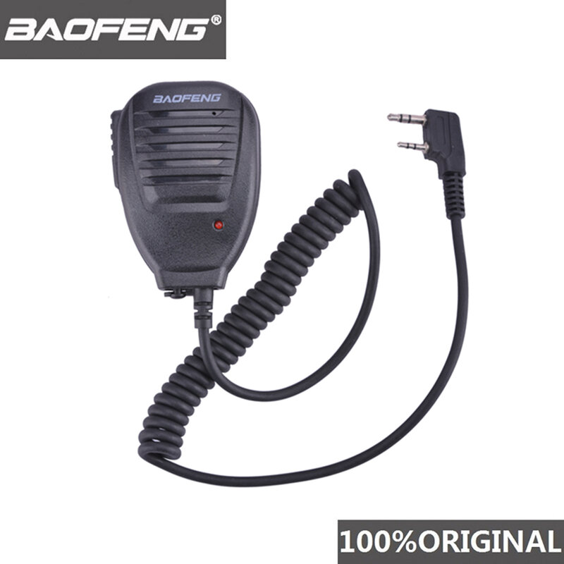 100% original baofeng walkie talkie 50km speaker microfone para baofeng UV-5R BF-888S midland comunicação de rádio acessórios