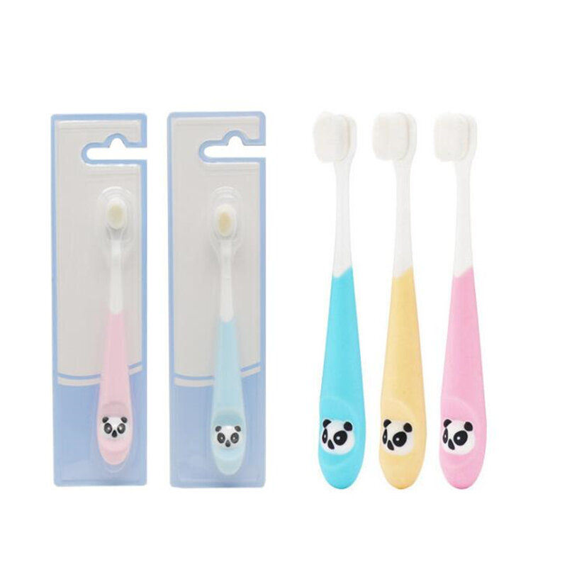 Crianças escova de dentes infantil com alça silicone oral care escova de limpeza para crianças idades 2-12