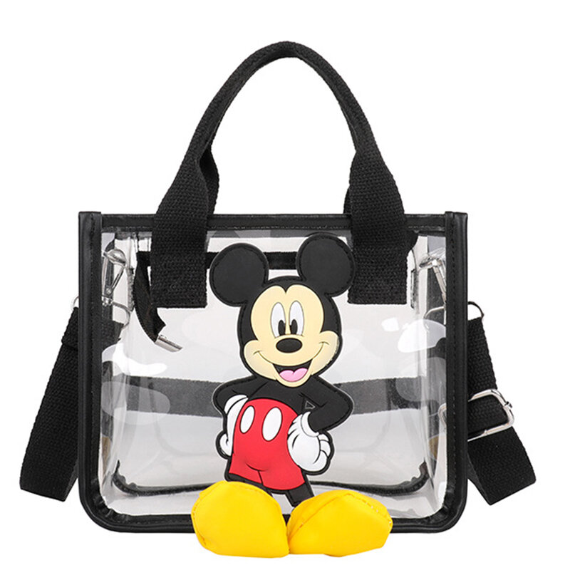 Disney women bag Mickey Mouse cartoon transparent shoulder bag  Korean leisure Messenger Bag Girl Fashion Handbag high-quality