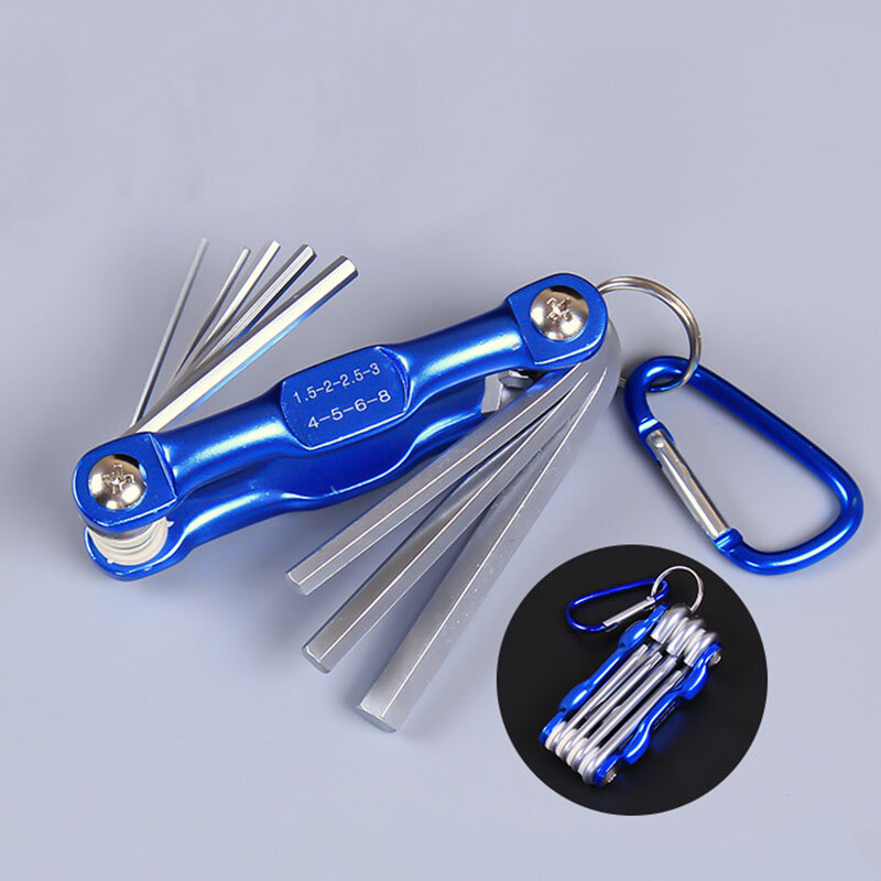 Składany klucz sześciokątny metalowy metryczny zestaw kluczy imbusowych śrubokręt sześciokątny klucz sześciokątny klucze imbusowe narzędzia ręczne przenośny zestaw z