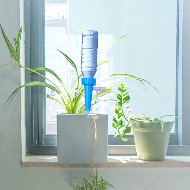 자동 점적 관개 시스템, 꽃 식물용 자체 급수 스파이크, 온실 정원 조정 가능한 자동 물 드리퍼 장치