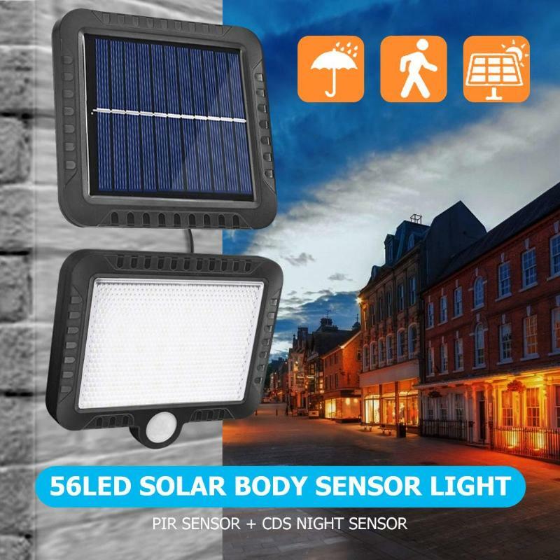 100/120 COB LED Solar Light Outdoor Lighting Garage Security Light PIR Motion Sensor Garden Decoration Solar Wall Lamp Spotlight