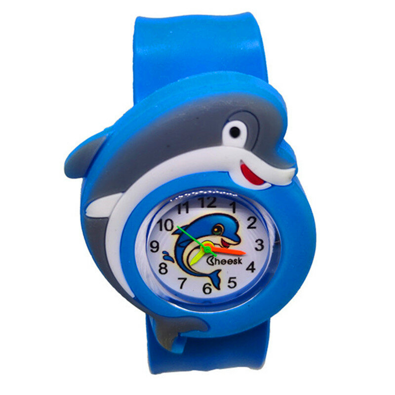 Часы наручные Детские Кварцевые спортивные с изображением дельфина