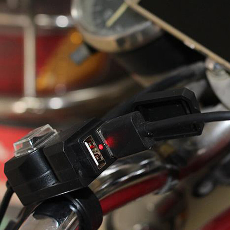 المزدوج منفذ USB مقاوم للماء دراجة نارية المقود شاحن 5 فولت 2.1A محول مأخذ التيار الكهربائي