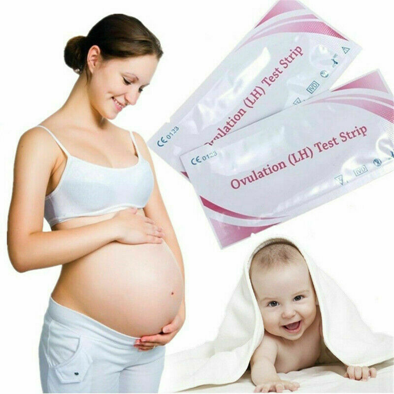 Tira de papel de prueba de ovulación LH para mujeres, Predictor de orina, palo de fertilidad privado, 50 unidades