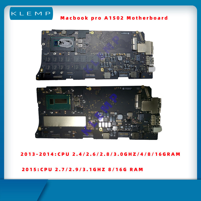 Placa-mãe para macbook pro retina 13 "a1502, placa lógica i5, 8gb, 16gb, 820-3476-a, 820-4924-a, 2013, 2014, 2015, original
