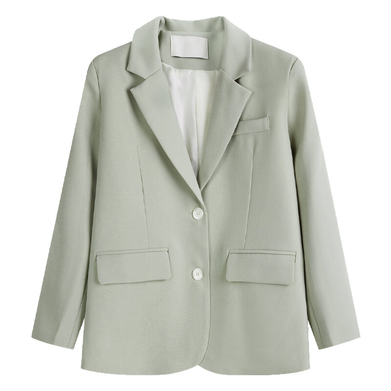 GFAVCJX 2022 весна-осень новый стиль куртка женский свободный Блейзер однотонный с карманами