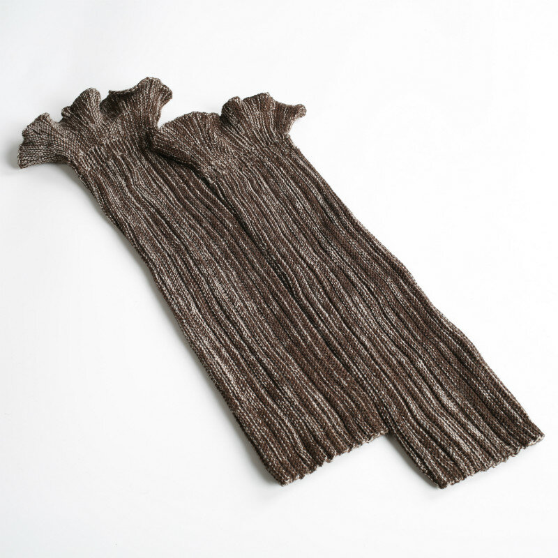 Chauffe-jambes tricoté pour femmes, couleur mixte, bas d'hiver, chauffe-genoux