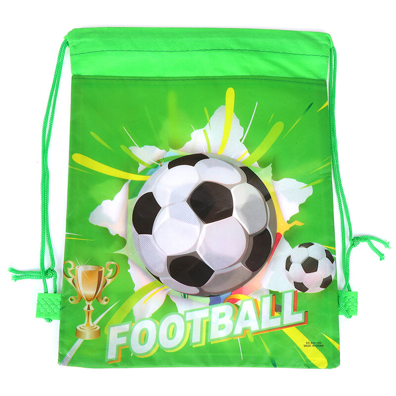Нетканый футбольный рюкзак на шнурке, детский дорожный школьный декор, подарочные сумки, двойная веревка, мультяшная сумка, рюкзак для путешествий, хранение