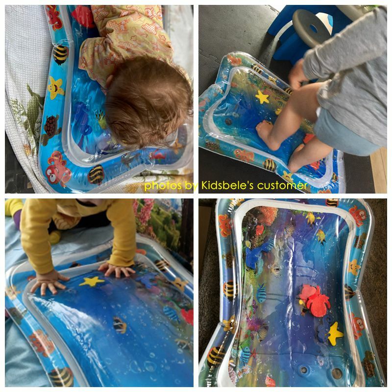 Baby Water Play Mat Tummy Time giocattoli per neonati tappetino da gioco PVC Toddler Fun Activity tappetino gonfiabile giocattoli per neonati tappeto Seaworld