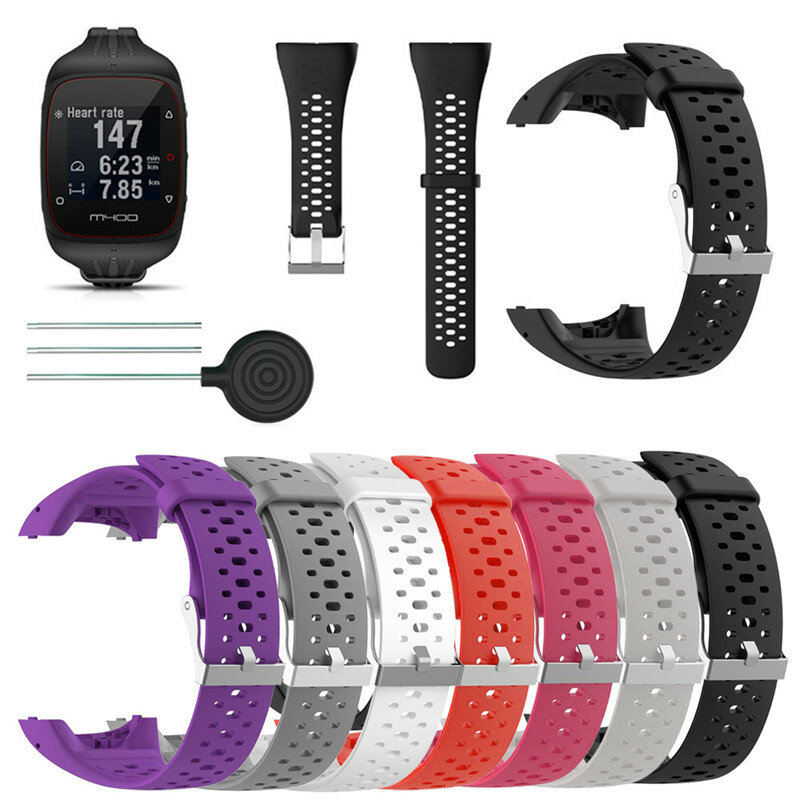 Pulsera de silicona de repuesto para reloj inteligente Polar, correa de reemplazo para smartwatch deportivo con GPS, con herramienta, para Polar M400 M430