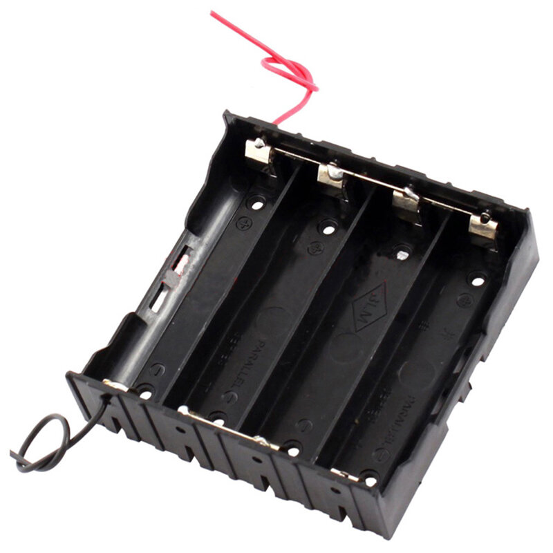 1/2/5個18650電源ケース1 × 2 × 3 × 4x18650パラレル電池ホルダー収納ボックス1 2 3 4スロット電池容器リード線