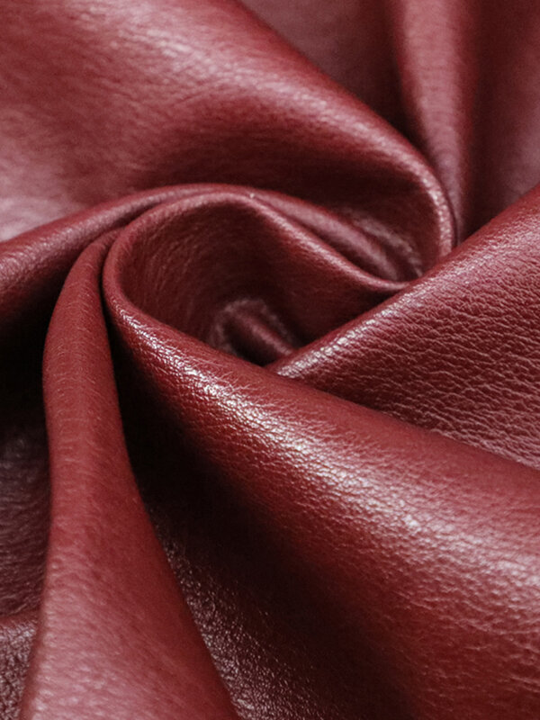 Lautaro Spring Luxury Designer Faux Leather Jacket Women Sashes Red Wine Cape Shawls for Women Gothic Cloak Runway Fashion 2022