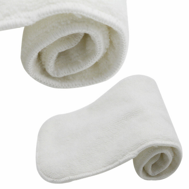 10Pcs Reusable Daiper แทรกล้างทำความสะอาดได้ Boosters Liners สำหรับกระเป๋าจริงผ้าผ้าอ้อมผ้าอ้อม Wrap แทรก2ชั้น