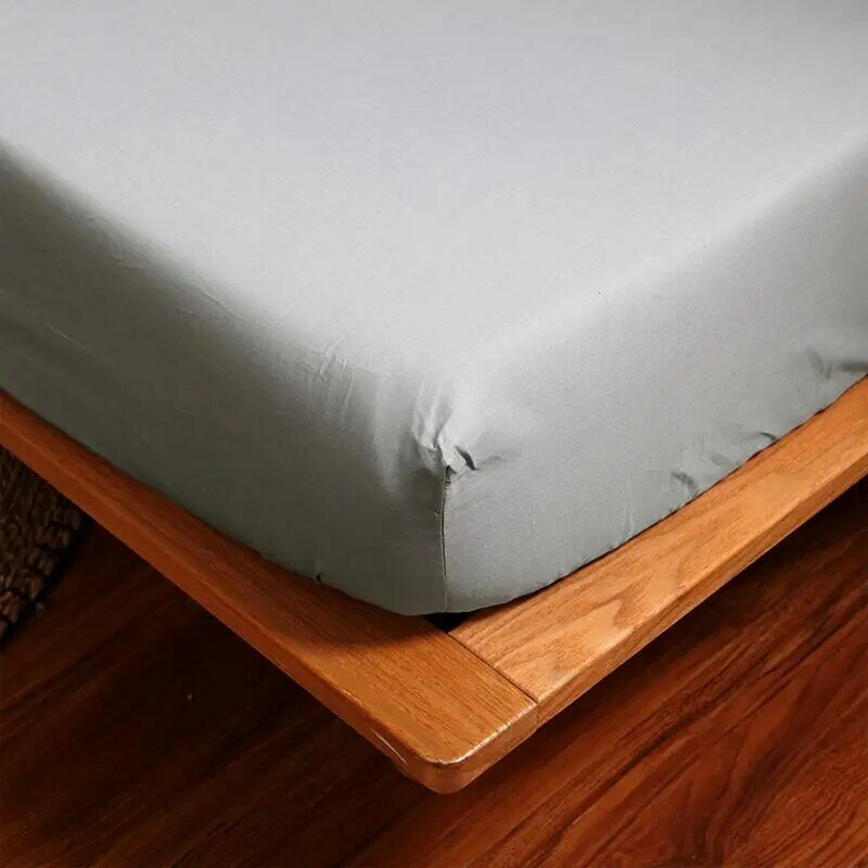 Couvre-lit en coton de couleur Pure, 1 pièce, drap-housse antidérapant, protection de matelas, pour la maison et les hôtels, 58