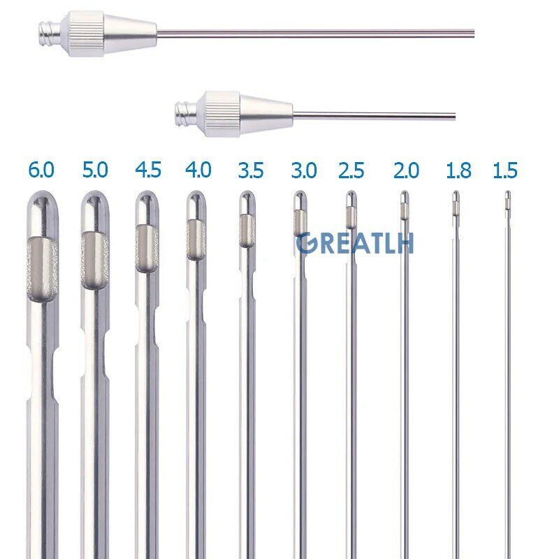 Lipoaspiração cânula tri-port três furos agulha autoclavable lipoaspiração instrumento