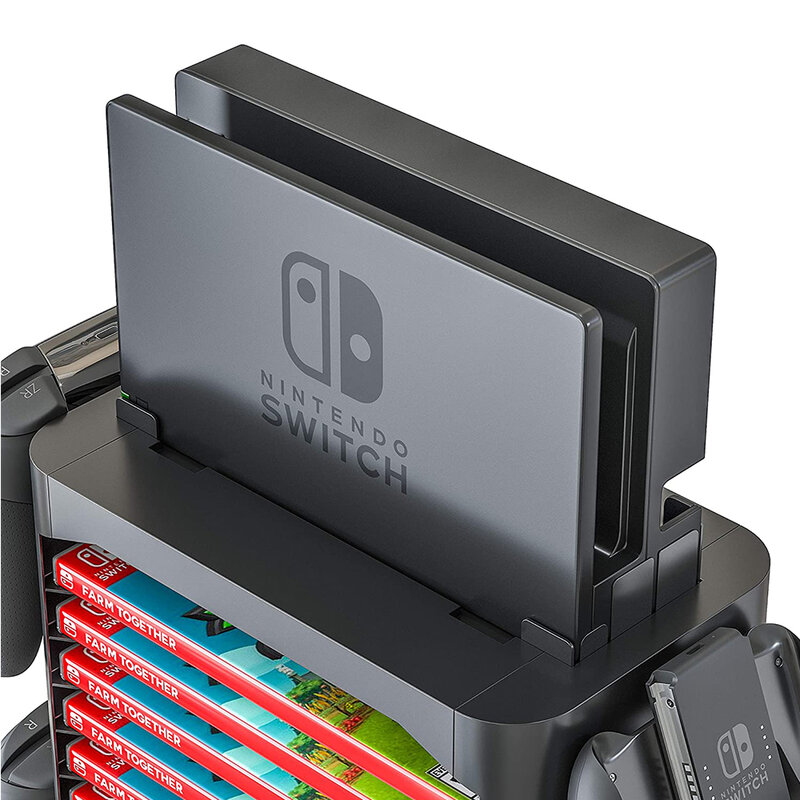 Игровые аксессуары Nintendo Switch, башня хранения, Штабелируемая игровая карта, диск, стойка-органайзер контроллера для Nintendo Switch OLED