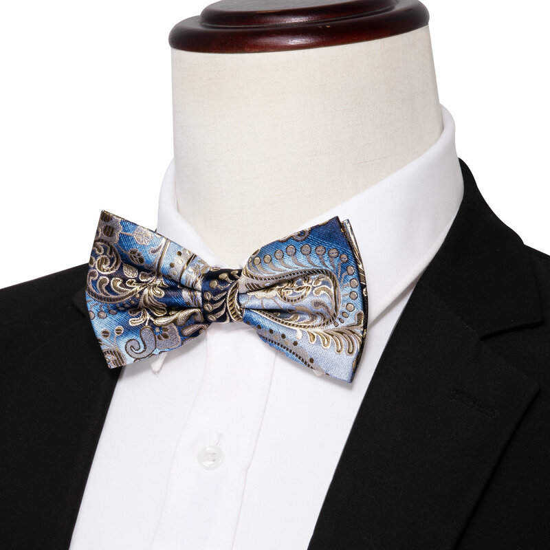 Ensemble de boutons de manchette mouchoir pour hommes, Cummerbund bleu injBowtie, nœuds de mariage, ceinture réglable pour hommes Tuxedo erra. Wang YF-1015