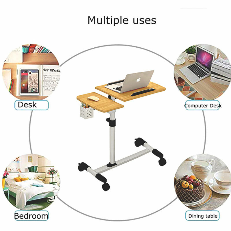 Mesa plegable portátil para ordenador portátil, mesa de cama, escritorio de almacenamiento ajustable, soporte para computadora portátil
