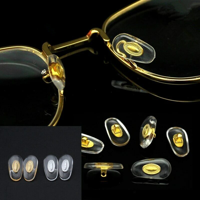 10 PCS ซิลิโคน Aviator แว่นตาแว่นตากันแดดแว่นตากันแดดแผ่นจมูกแว่นตาลื่นโปร่งใส Nosepads แว่นตา
