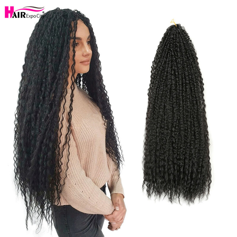 Extensiones de pelo Afro rizado de ganchillo para mujer, 28 pulgadas de 20-pelo rizado, degradado, Marly, marrón, 613