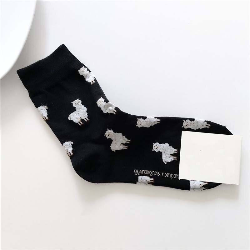 Calcetines cortos de algodón para mujer, medias informales de estilo coreano, dibujos animados de animales, zorro, elefante, conejo, oveja, primavera y otoño, novedad