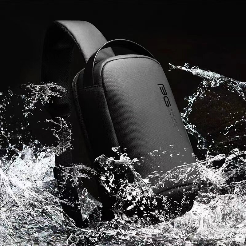 Bange-多機能防水ショルダーバッグ,メンズバッグ,チェストバッグ,USB充電器,2022