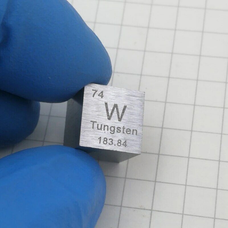 Collezione 10*10*10mm dell'esposizione di Hobby del cubo di tungsteno ad alta densità del cubo di tungsteno del metallo W del blocco di tungsteno di elevata purezza 99.95%