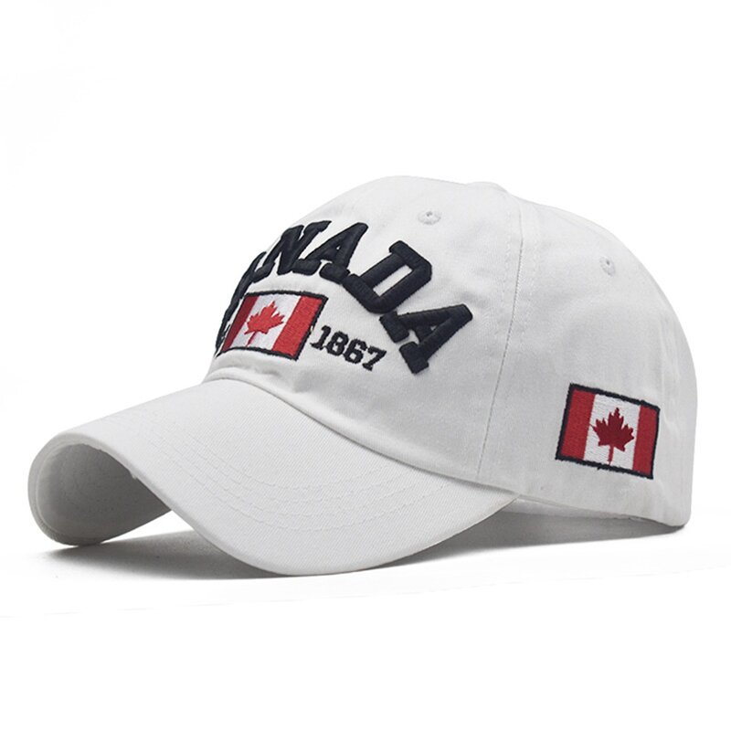 Topi Bisbol Katun Cuci Baru I Love Canada Topi Snapback untuk Pria Wanita Topi Ayah Topi Bordir Kasual Topi Hip Hop Topi