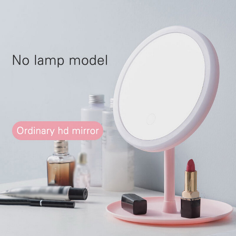 LED 메이크업 라이트 장착 된 메이크업 거울 돋보기 화장 대 거울 분리형/보관베이스 3 모드 뷰티 라이트 미러