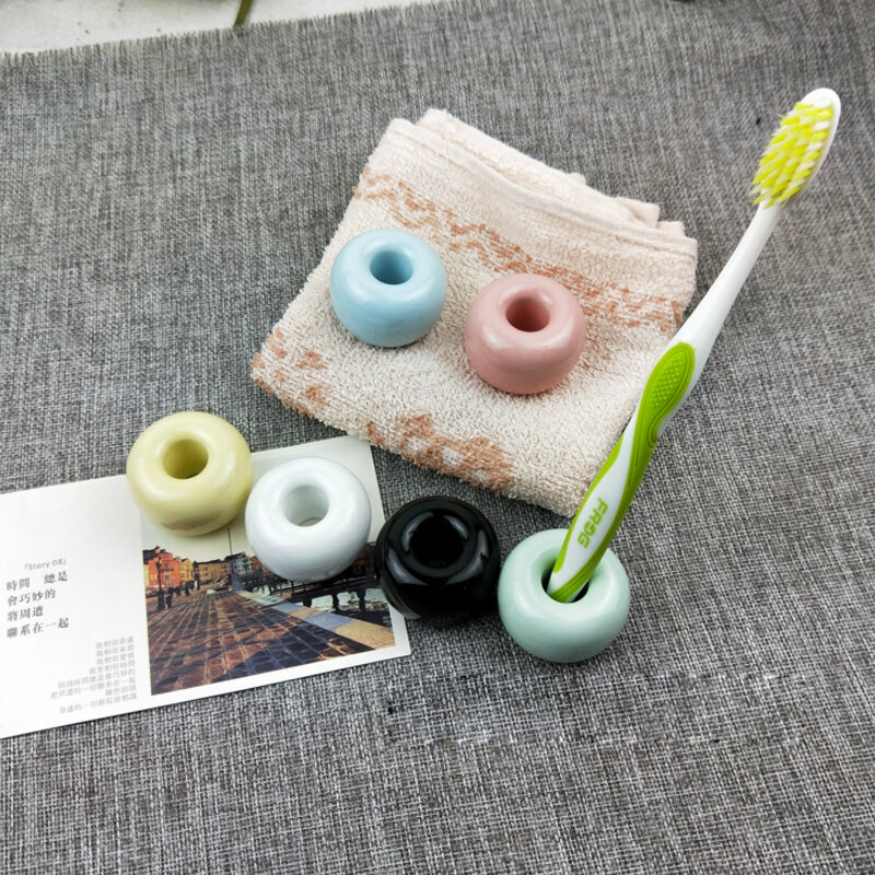 Multi-function Creative Ceramic Toothbrush Holder Storage Rack Bathroom Shower Tooth Brush Stand Shelf Bath