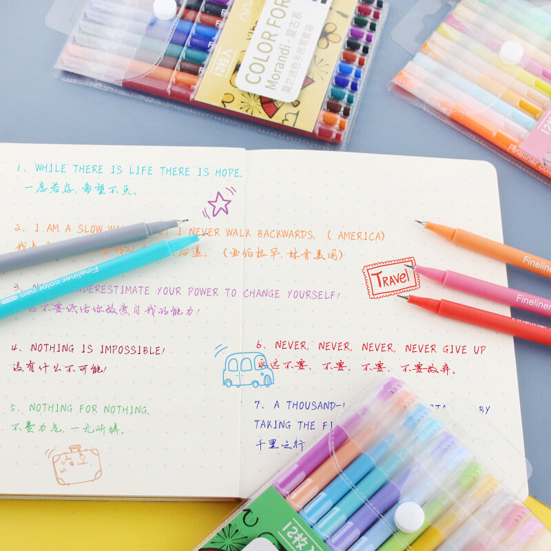 Morandi-Ensemble de stylos gel flash pour l'école et le bureau, livre de coloriage pour adultes, journal intime, peinture, graffiti, art, marqueur, promotion