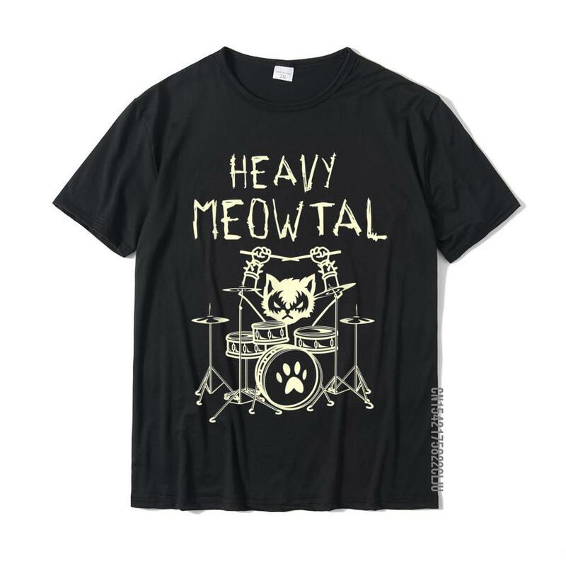 RapMeowtal-T-shirt drôle de propriétaire d'animal de compagnie pour garçons, t-shirts College en coton, cadeau de musique en métal, dernier cri, chat, geek, urgence