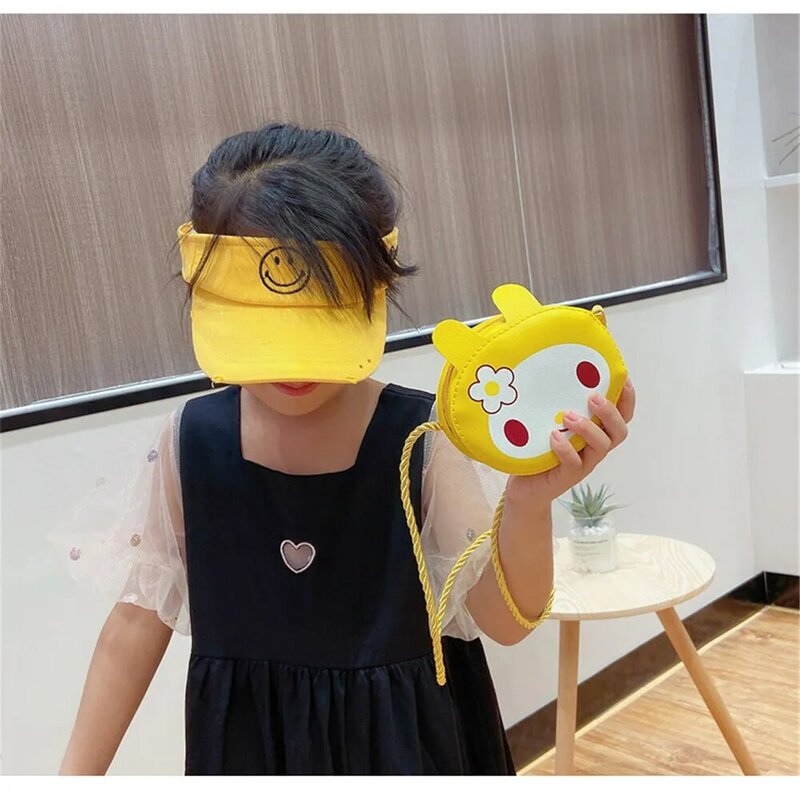Child Cartoons Fashionable and Cute Shoulder bag Coin Purse Mini Round bag Messenger bag Temperament Girl Pack