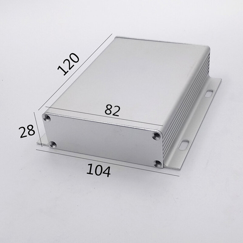 120*104*28mm montowana na ścianie metalowa obudowa elektroniczna płyta obwód DIY projektowa aluminiowa skrzynka